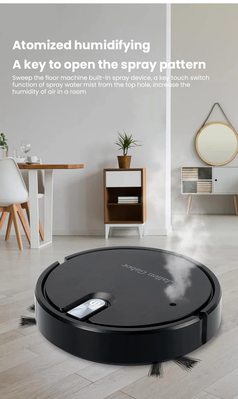 Robot Aspiradora Inteligente 5 en 1 – Aspira, Barre, Friega,  Humidifica y cuenta con luz LED.