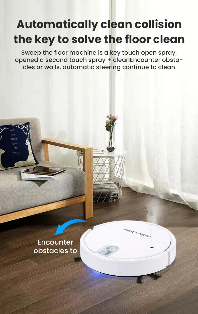 Robot Aspiradora Inteligente 5 en 1 – Aspira, Barre, Friega,  Humidifica y cuenta con luz LED.